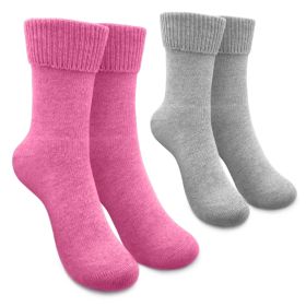 Tirol Socks Damen Merino Pink/Grau Gr.35-38"