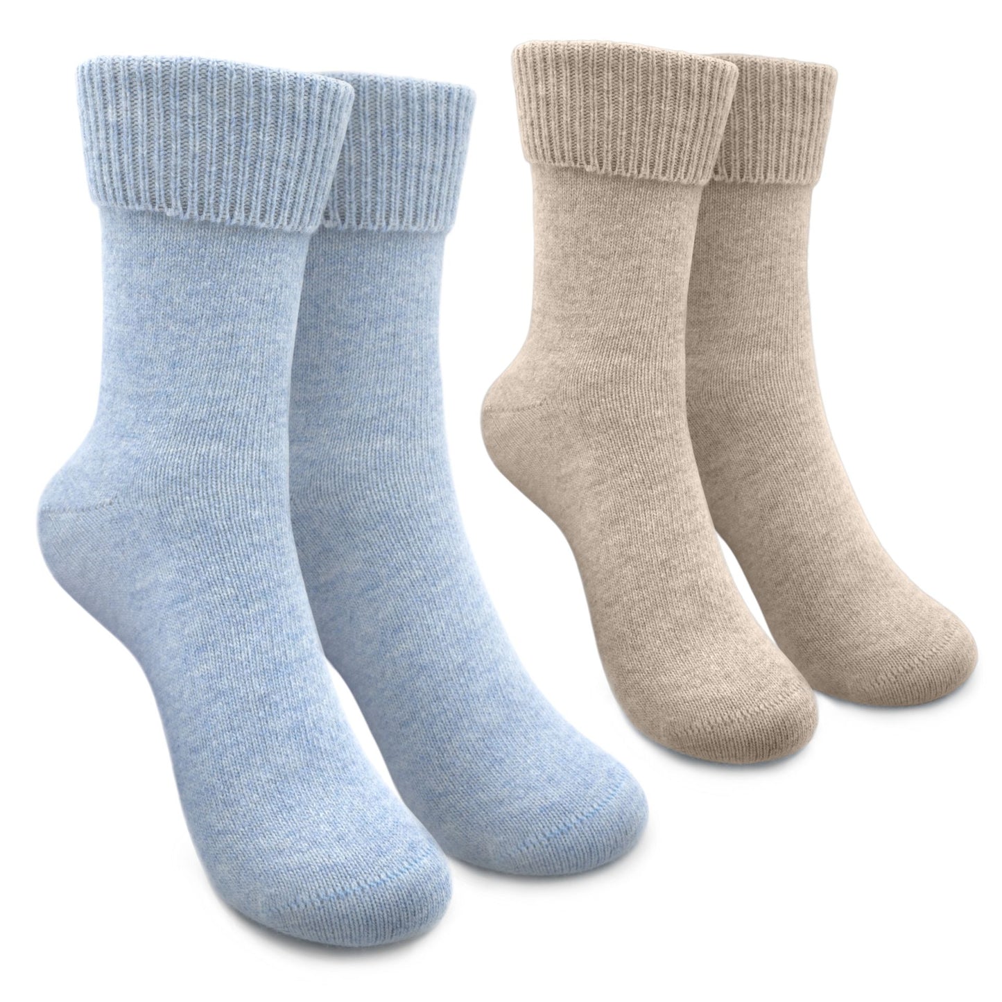 Tirol Socks Damen Merino Blau/Grau- Beige Gr.35-38"
