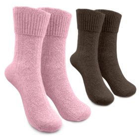 Tirol Socks Damen Kaschmir Rosa/Braun Gr.39-42"