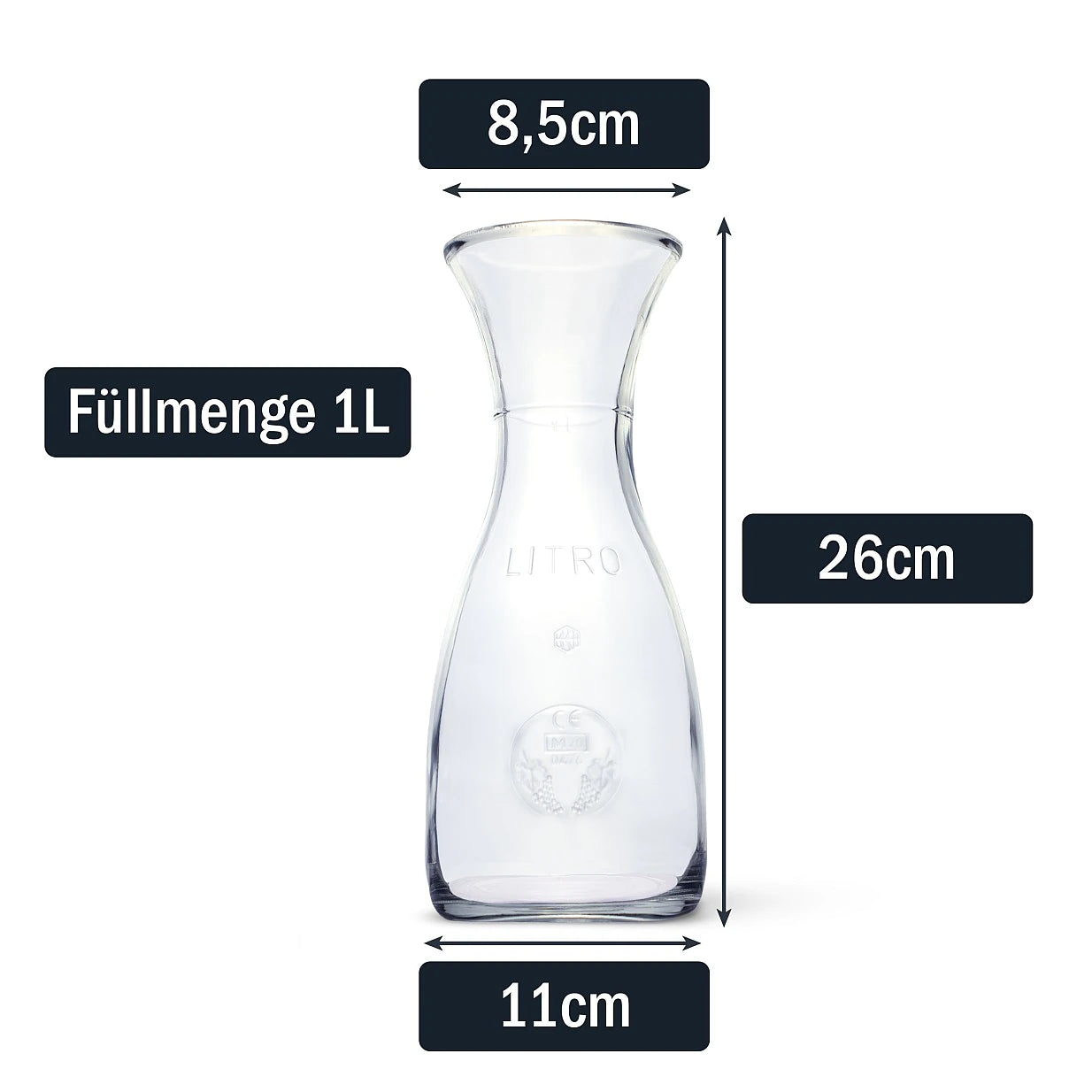Zirbenkugel (7cm) + Wasserkaraffe Misura (1 Liter)