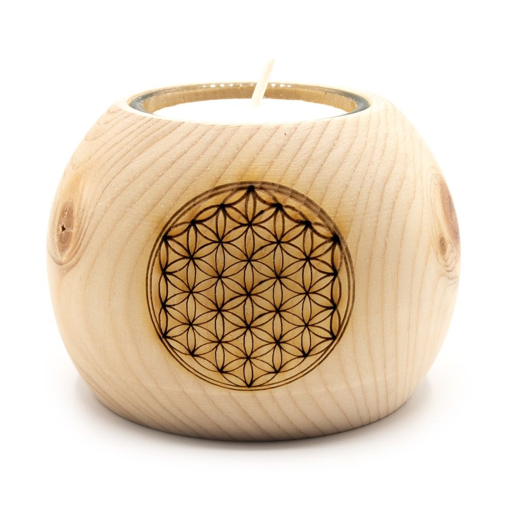 Zirbenteelicht Blume des Lebens