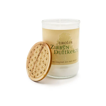Zirben-Duftkerze - Blume des Lebens