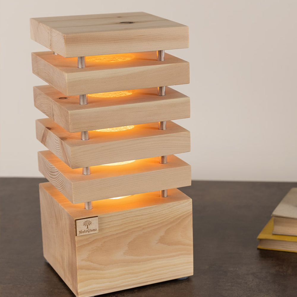 Zirben Lampe 14 x 14 x 30 cm