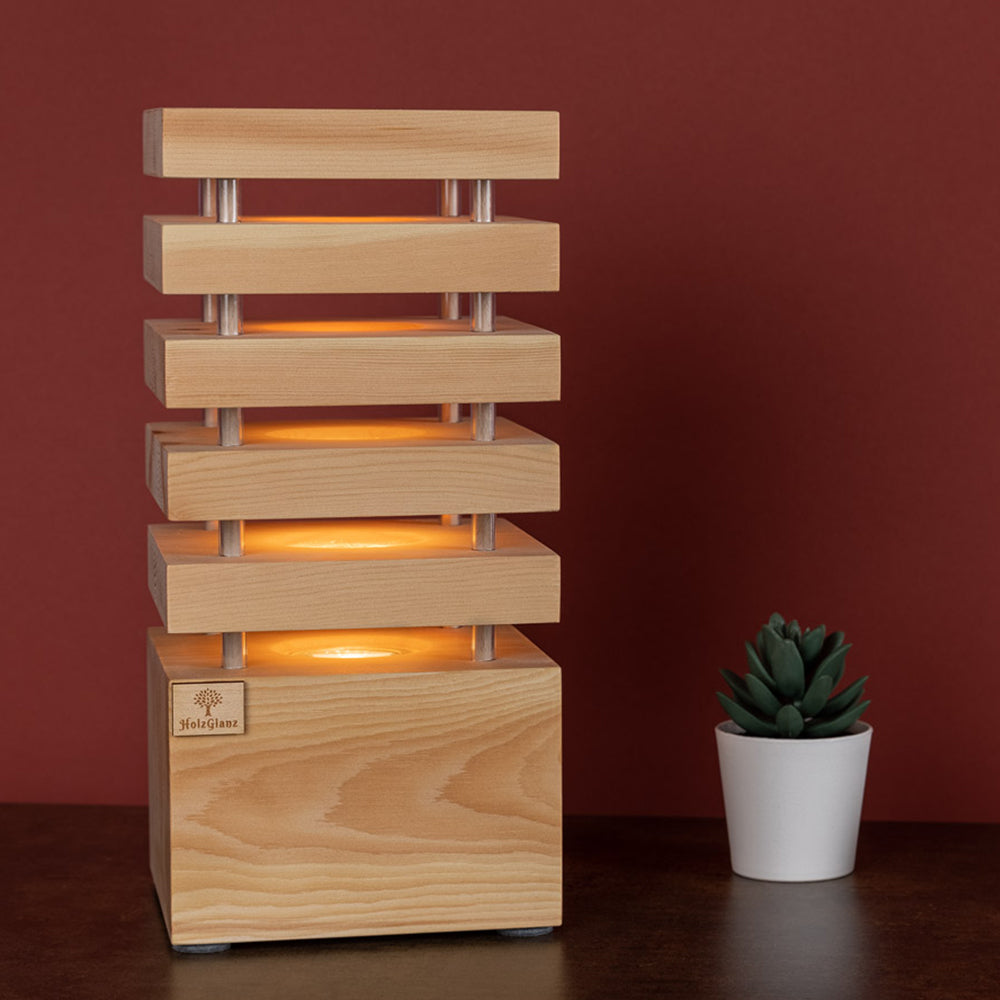 Zirben Lampe 14 x 14 x 30 cm